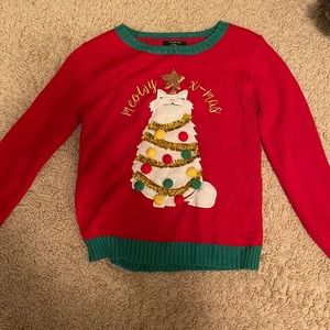 meowy xmas sweater